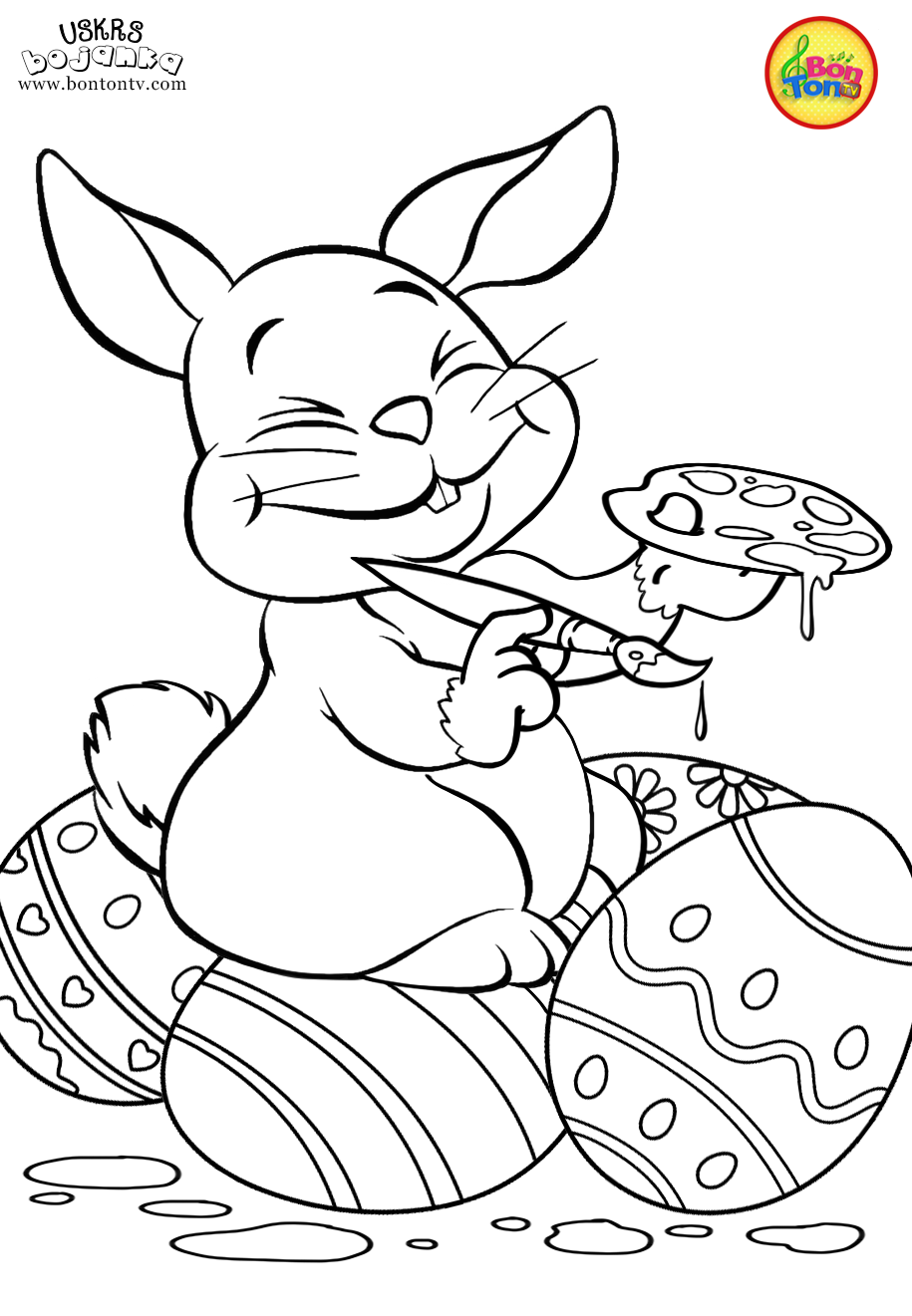 Uskrs bojanka - Easter coloring pages for kids - BonTon TV