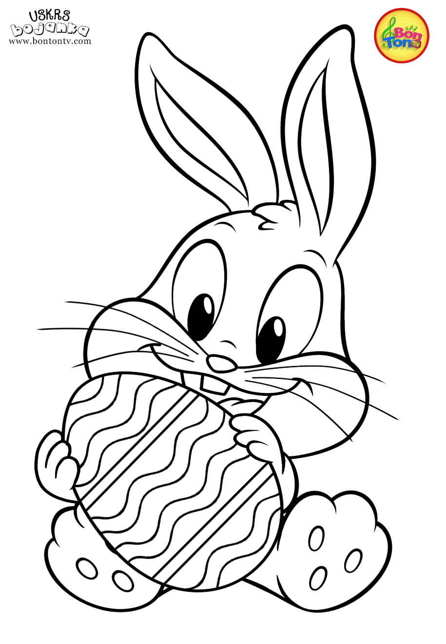 Uskrs bojanka - Easter coloring pages for kids - BonTon TV