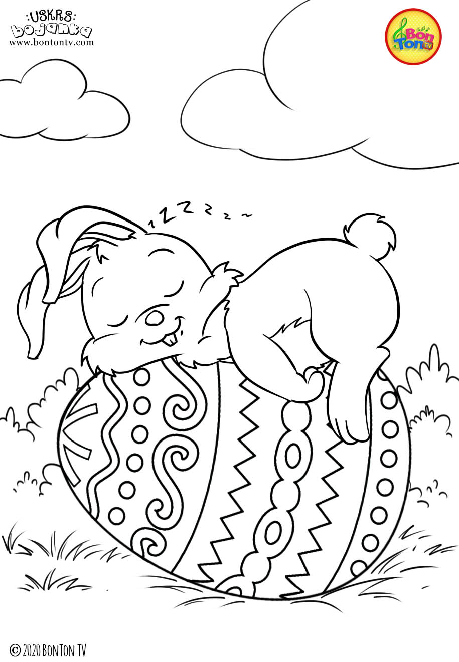 Uskrs bojanka - Easter coloring pages for kids - BonTon TV