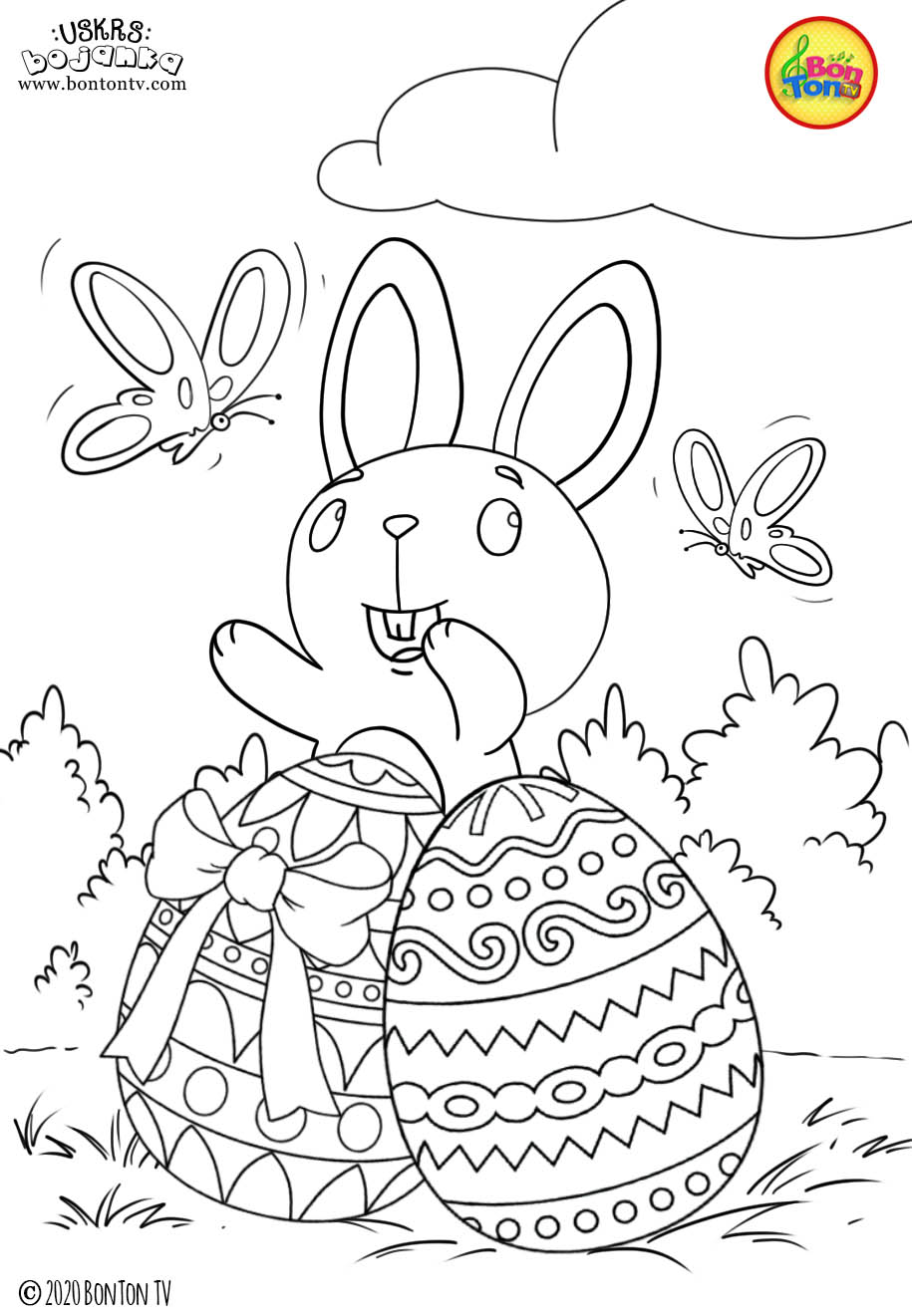 Uskrs bojanka - Easter coloring pages for kids - BonTon TV