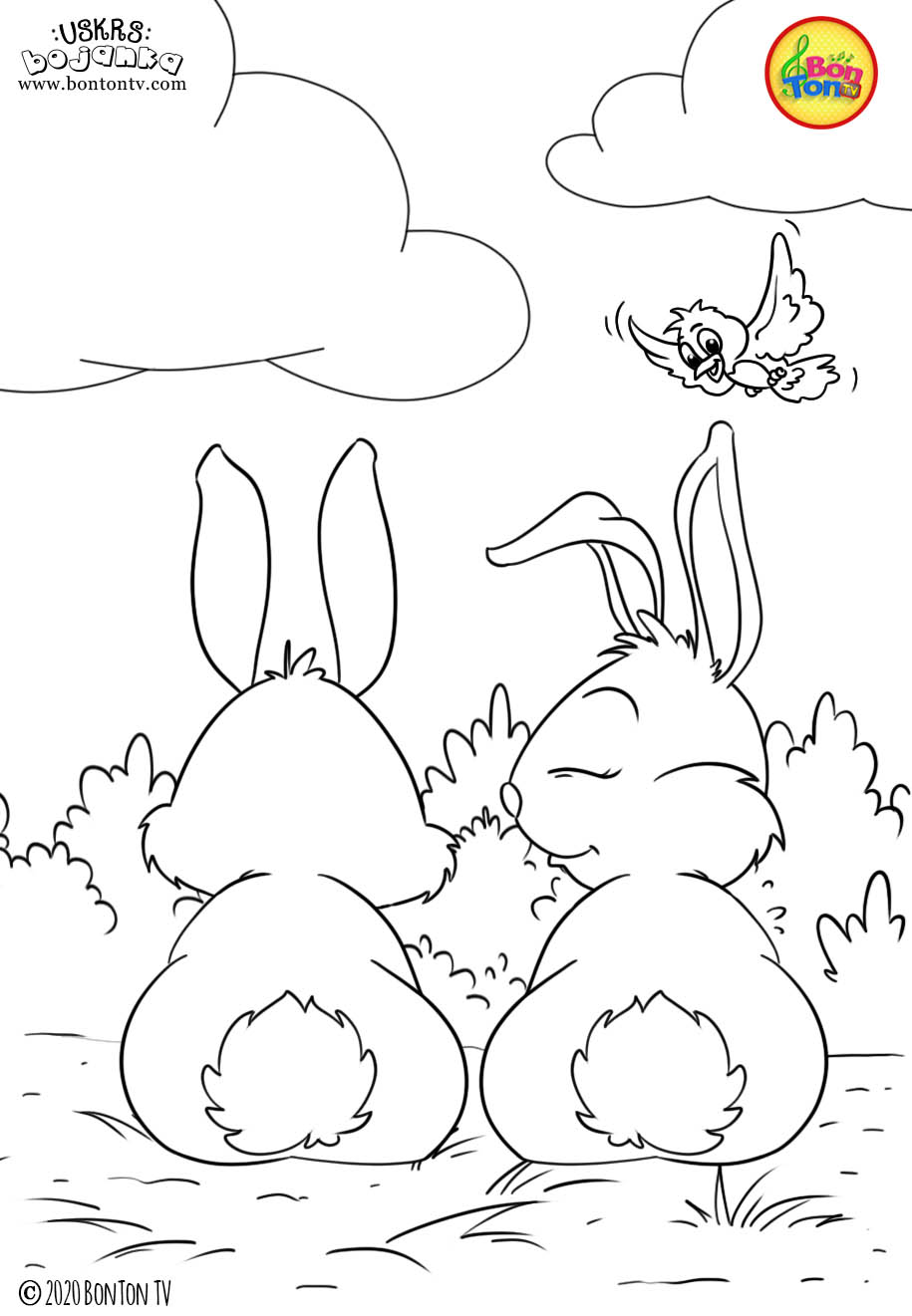 Uskrs bojanka - Easter coloring pages for kids - BonTon TV