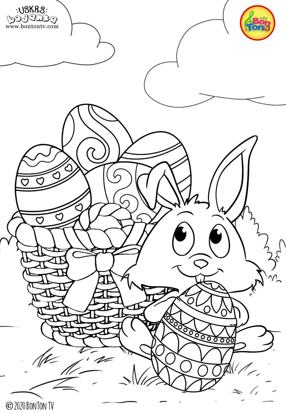 Uskrs bojanka - Easter coloring pages for kids - BonTon TV