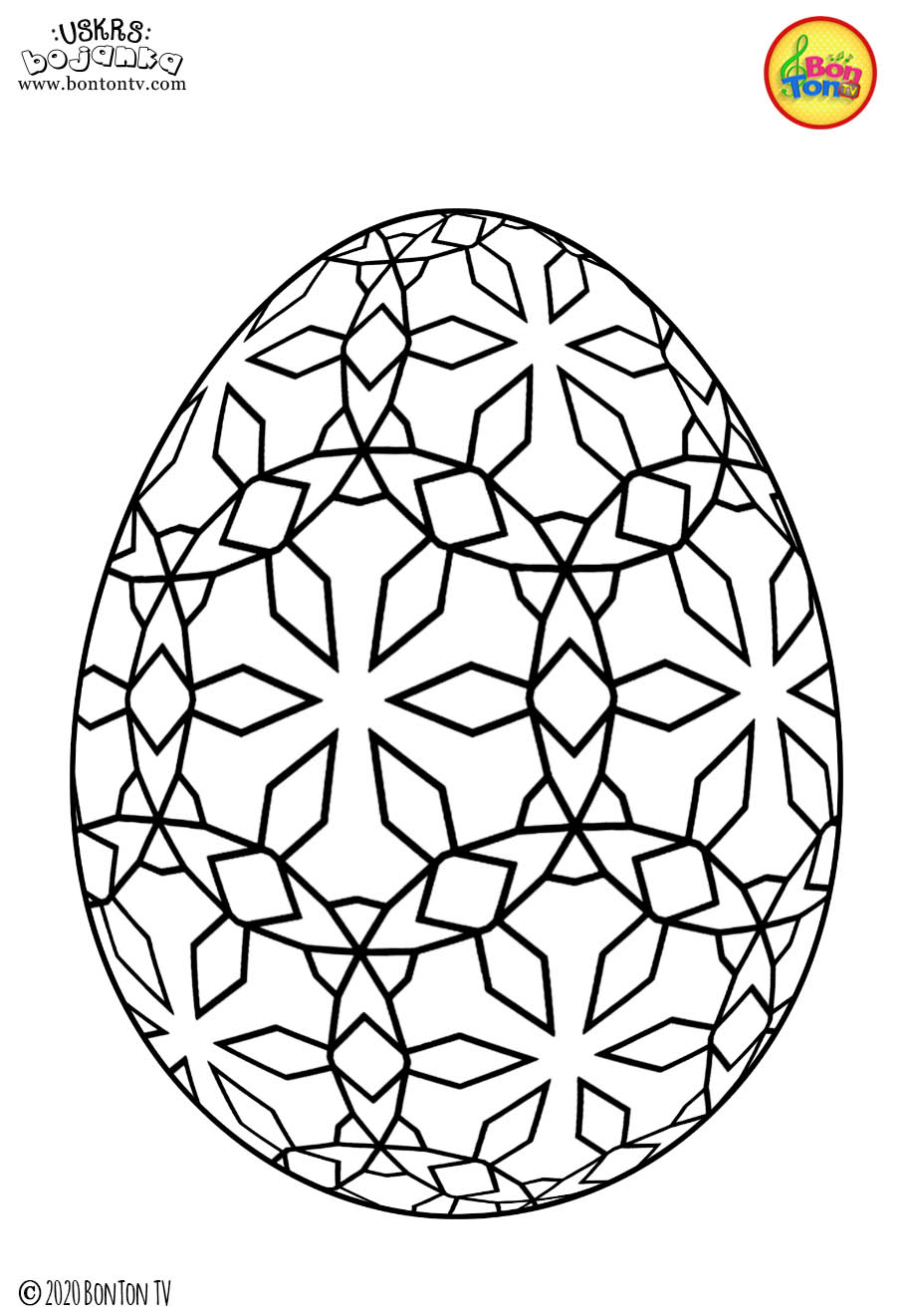 Uskrs bojanka - Easter coloring pages for kids - BonTon TV