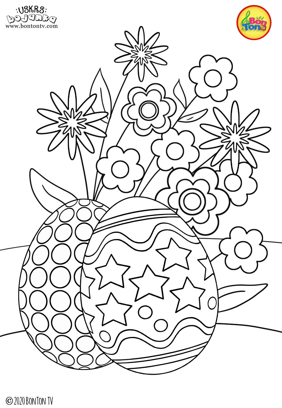 Uskrs bojanka - Easter coloring pages for kids - BonTon TV
