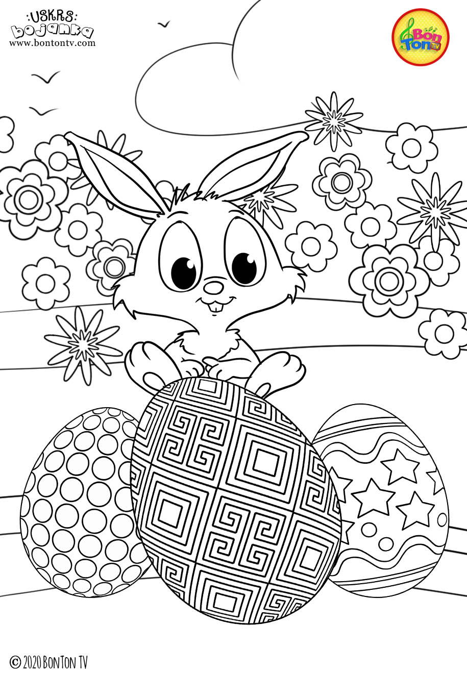Uskrs bojanka - Easter coloring pages for kids - BonTon TV