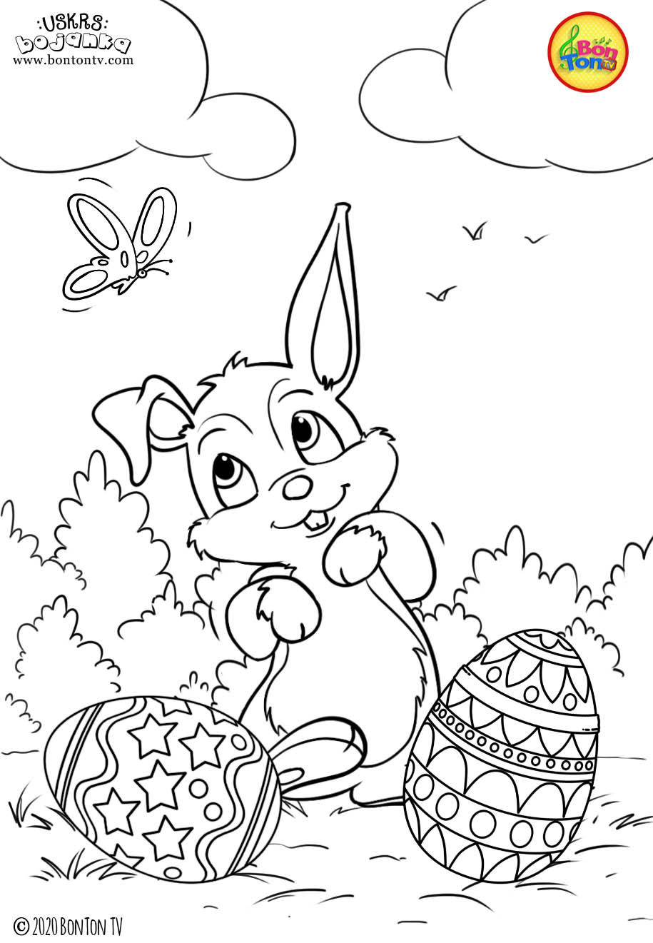 Uskrs bojanka - Easter coloring pages for kids - BonTon TV