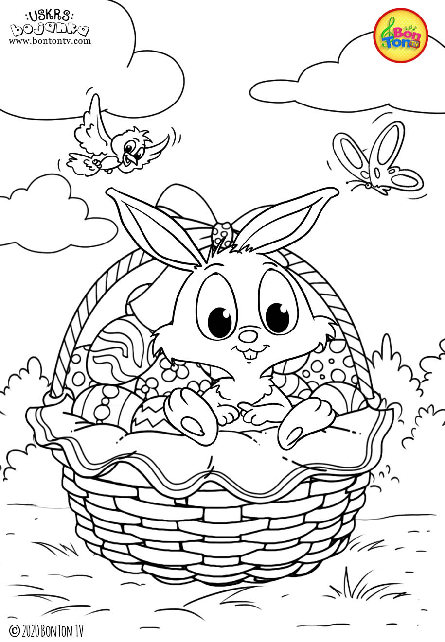 Uskrs bojanka - Easter coloring pages for kids - BonTon TV