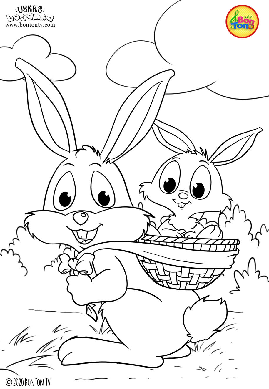 Uskrs bojanka - Easter coloring pages for kids - BonTon TV