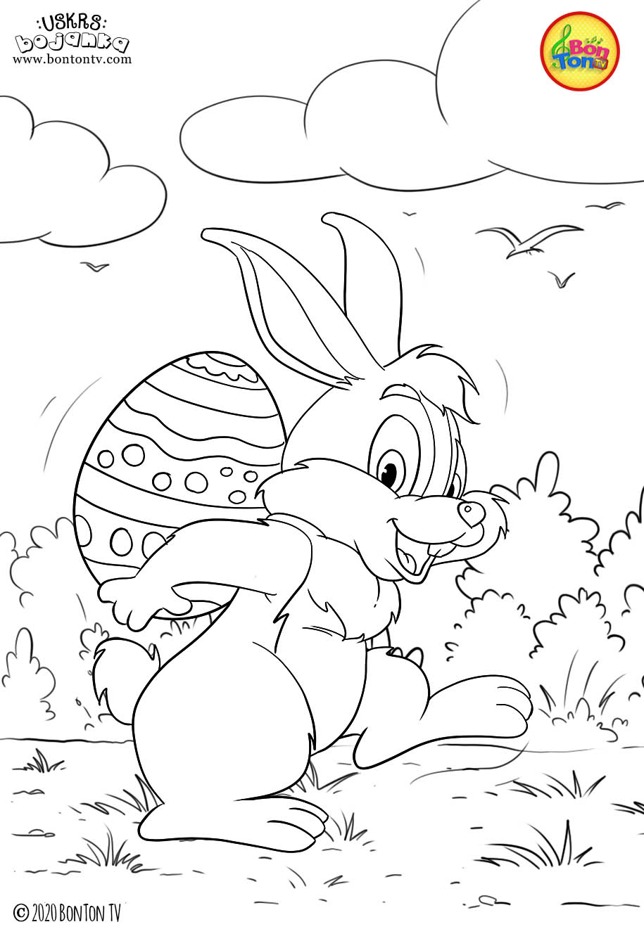 Uskrs bojanka - Easter coloring pages for kids - BonTon TV