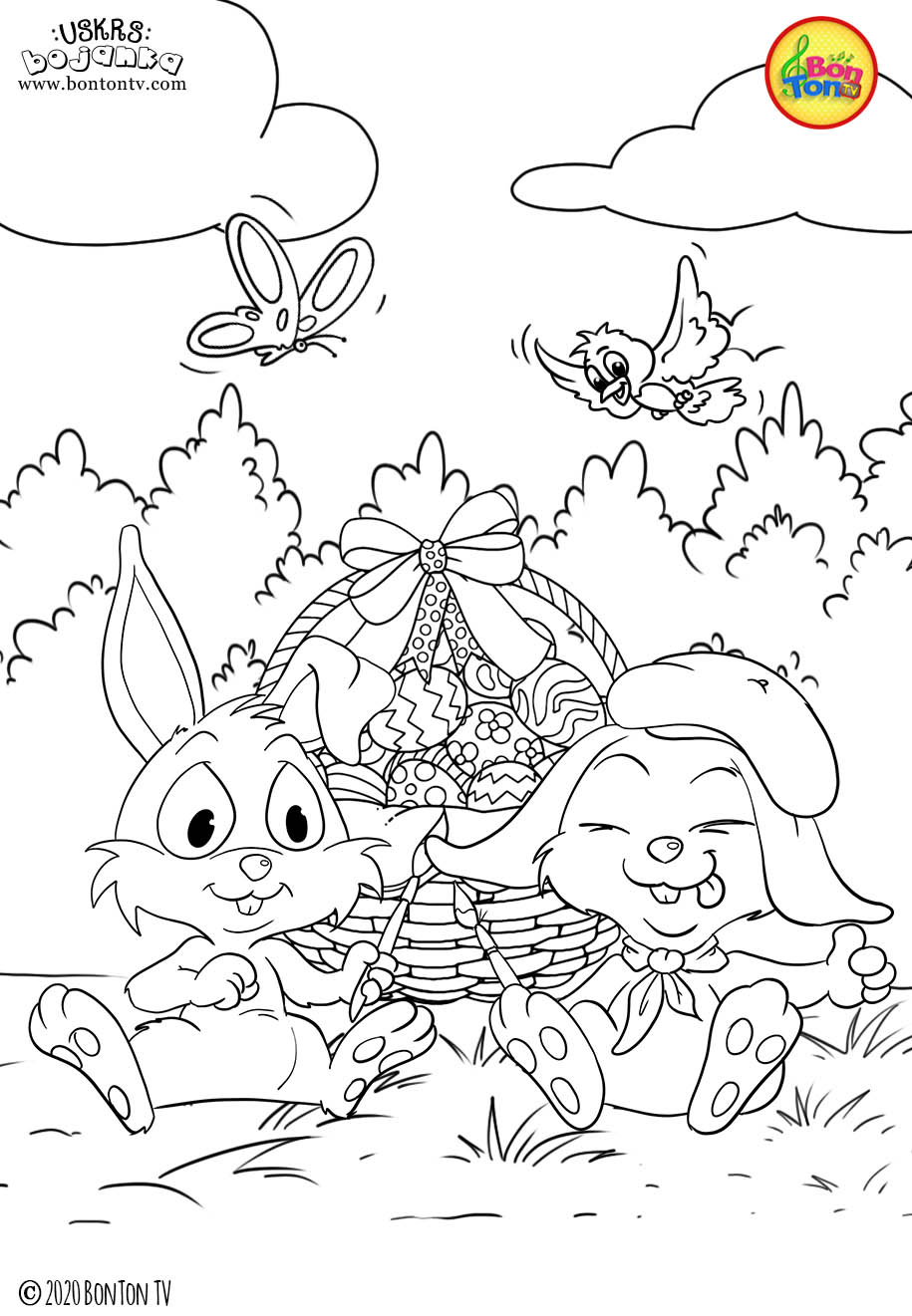 Uskrs bojanka - Easter coloring pages for kids - BonTon TV