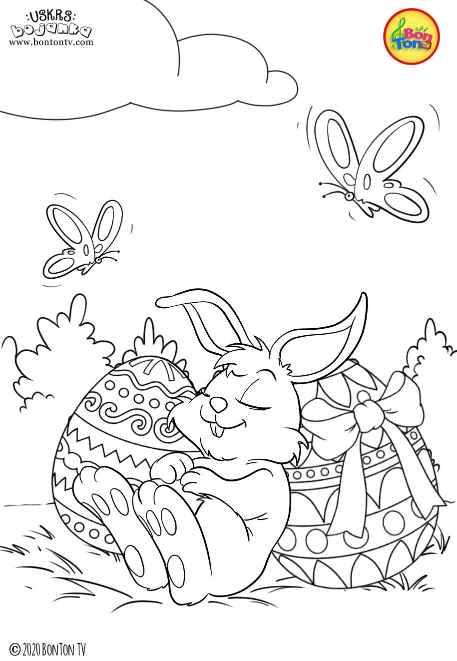 Uskrs bojanka - Easter coloring pages for kids - BonTon TV