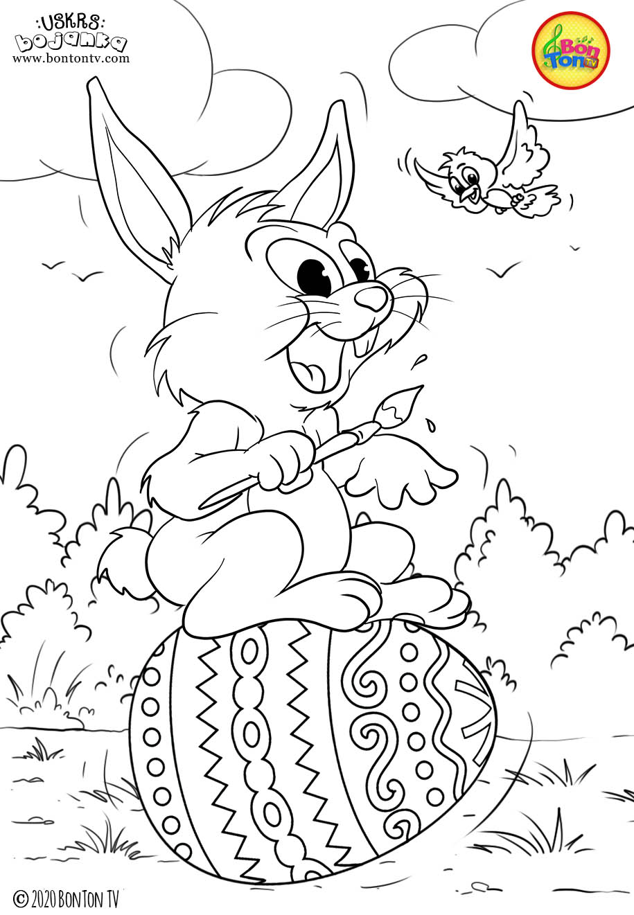 Uskrs bojanka - Easter coloring pages for kids - BonTon TV