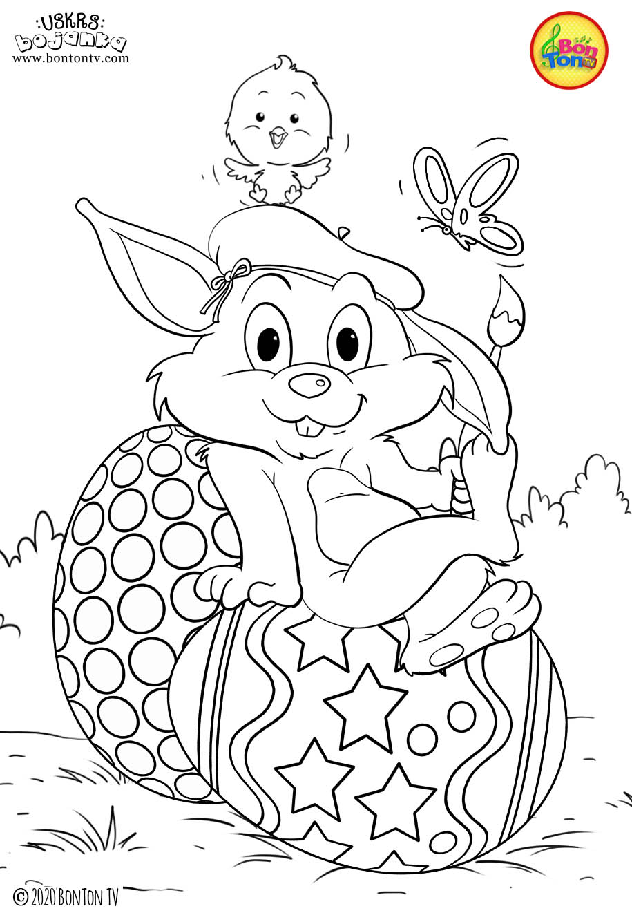 Uskrs bojanka - Easter coloring pages for kids - BonTon TV
