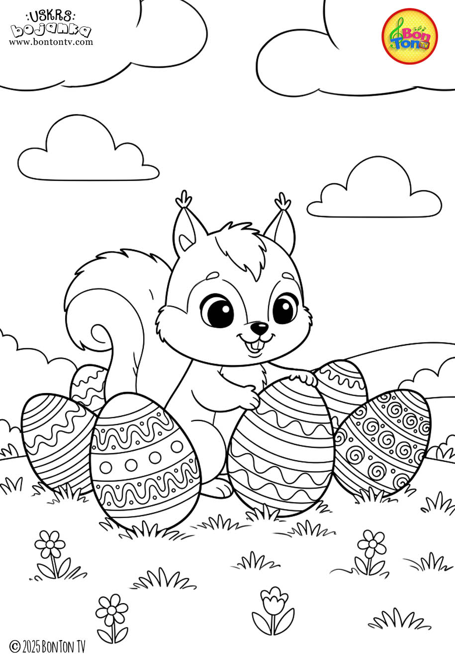 Uskrs bojanka - Easter coloring pages for kids - BonTon TV