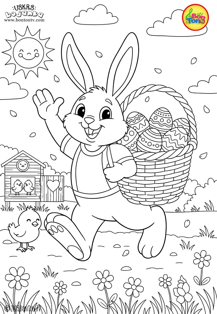 Uskrs bojanka - Easter coloring pages for kids - BonTon TV