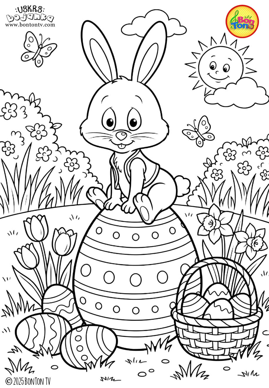 Uskrs bojanka - Easter coloring pages for kids - BonTon TV