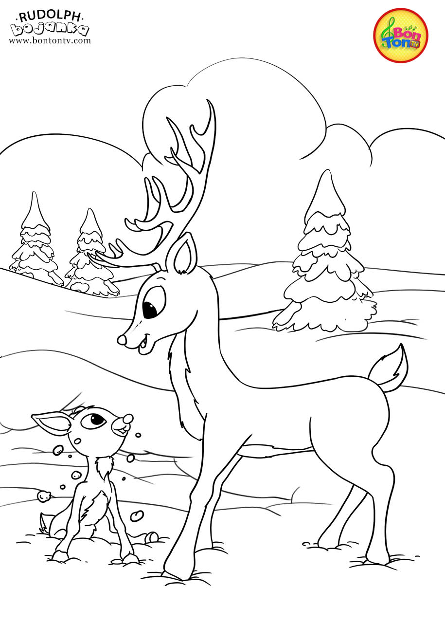 Christmas Coloring Pages for Kids - BonTon TV - Bo�i� - bojanke za printanje
