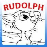 Christmas - Rudolph coloring pages